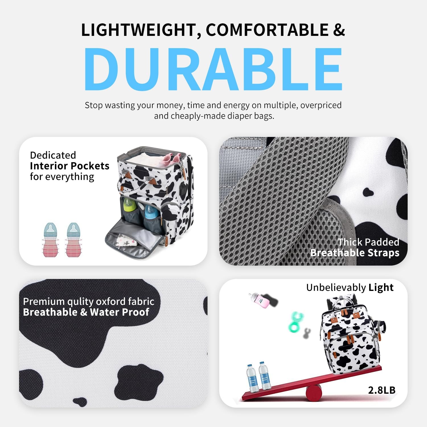 Mochila de Fraldas KABAQOO com - Baby Products Essentials avaliação e preço